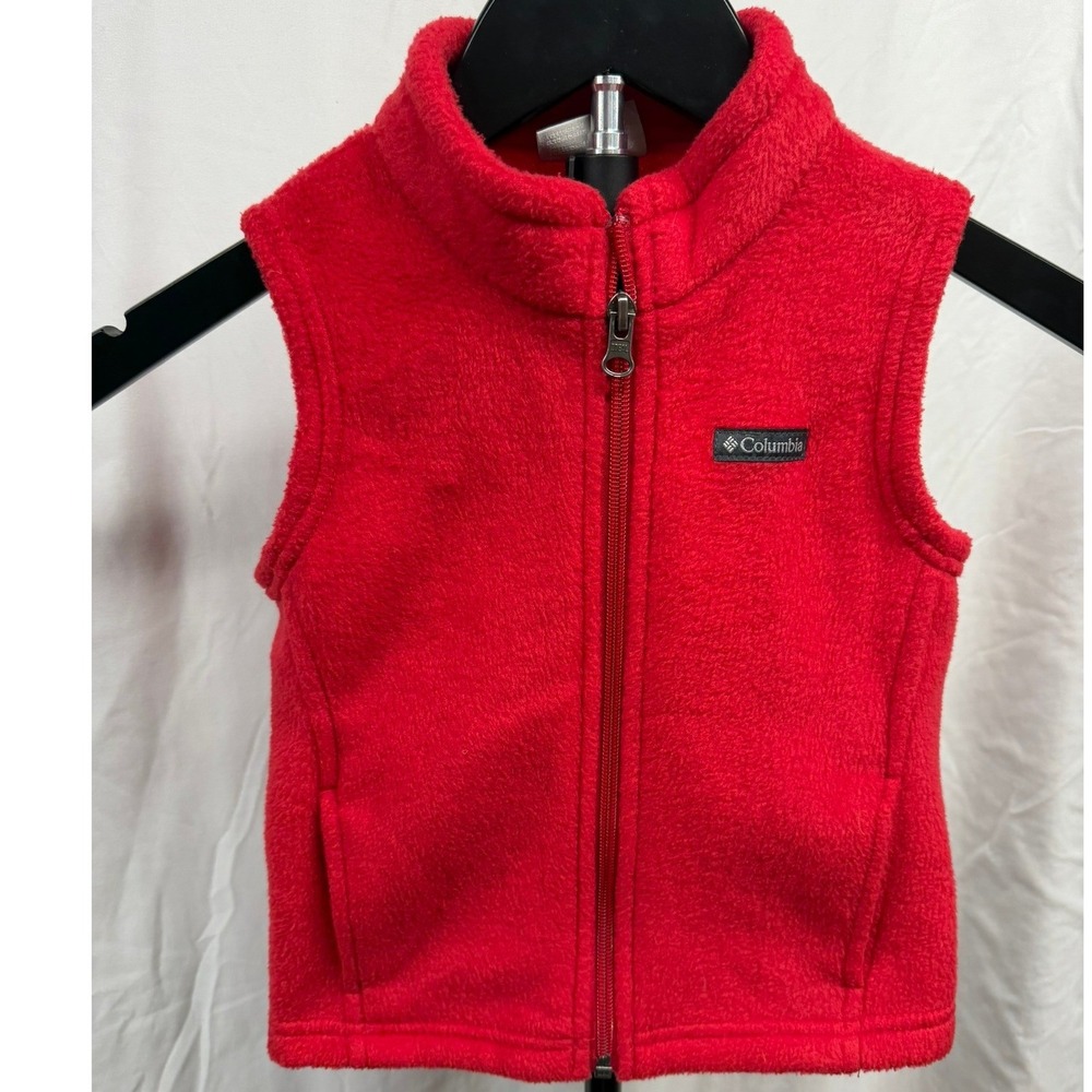 Columbia Toddler Boys 3T Red Steens Mountain Fleece Vest - Picture 2 of 8